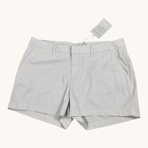 Garnet Hill Shorts Khaki Organic Pima Cotton (10) NWT